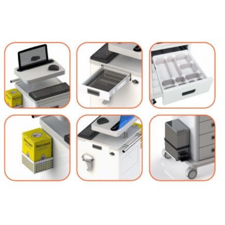 Carrinho Beira Leito para Prontuário Eletrônico