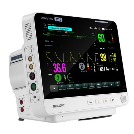 Monitor Multiparamétrico BIOLIGHT Q5 MODULAR ( SPO2-ECG-PNI-TEMP-RESP) Tela 12 ''